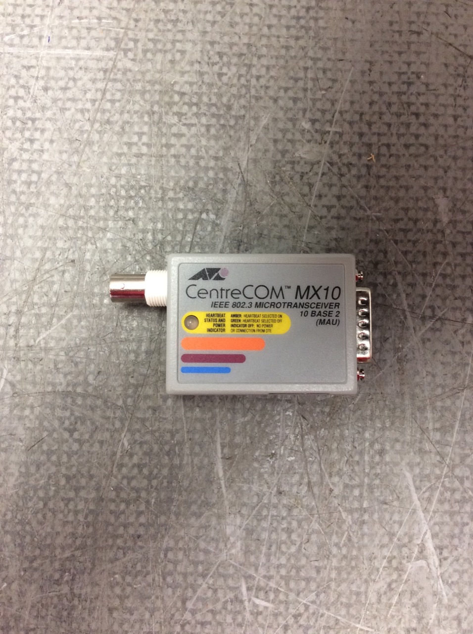 AT-MX10-05 ALLIED TELESYN ETHERNET MICRO TRANSCEIVER 10BASE2 ETHERNET WITH BNC E